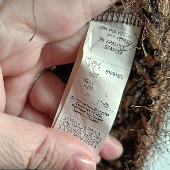 L/G🌻Conrad C Collection Foliage Print Sweater  Fuzzy Top Blouse - Picture 8 of 8